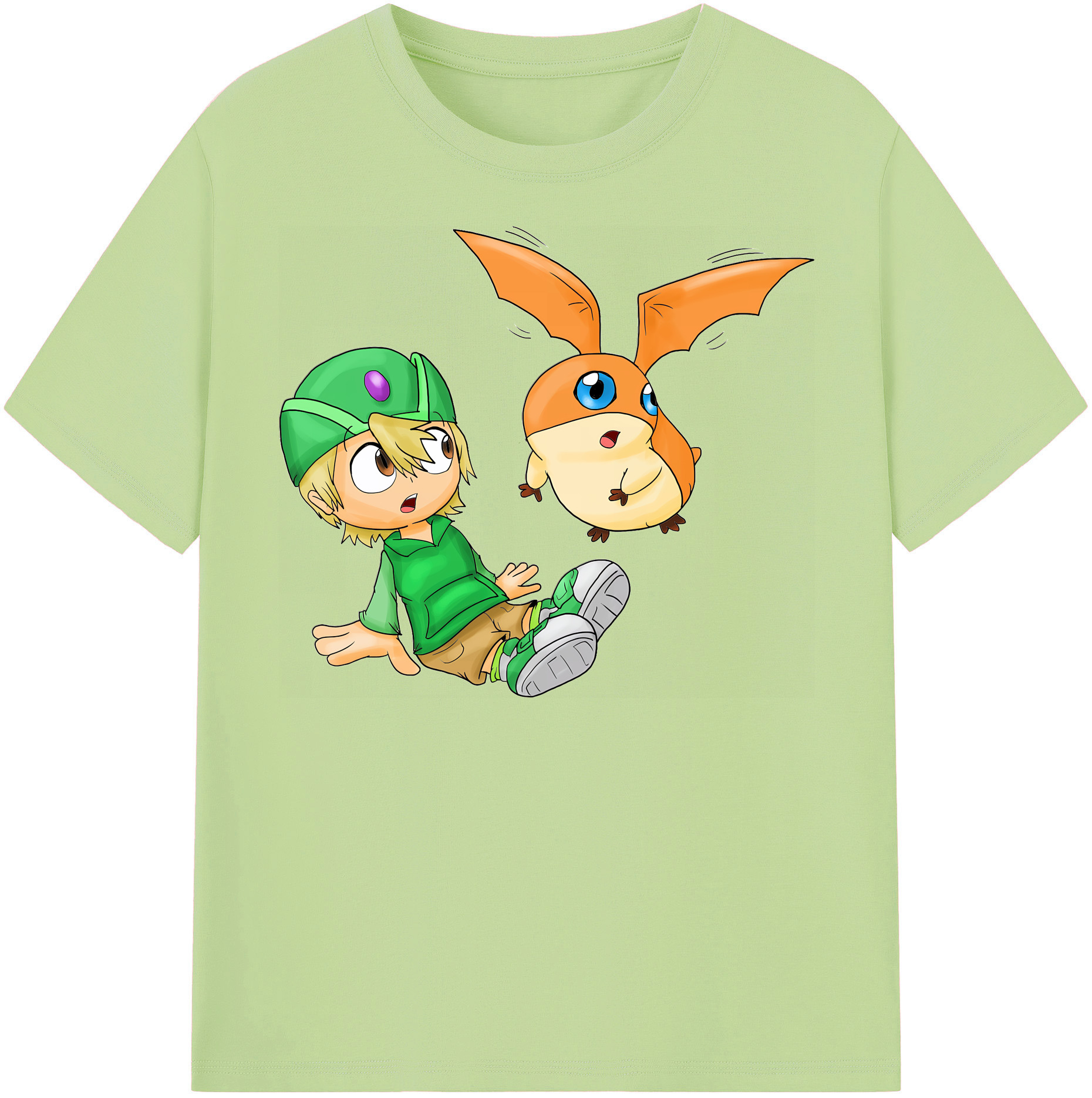（画像用） Digimon デジタルモンスター/デジモン 綿100％半袖Tシャツ（フロントプリント）